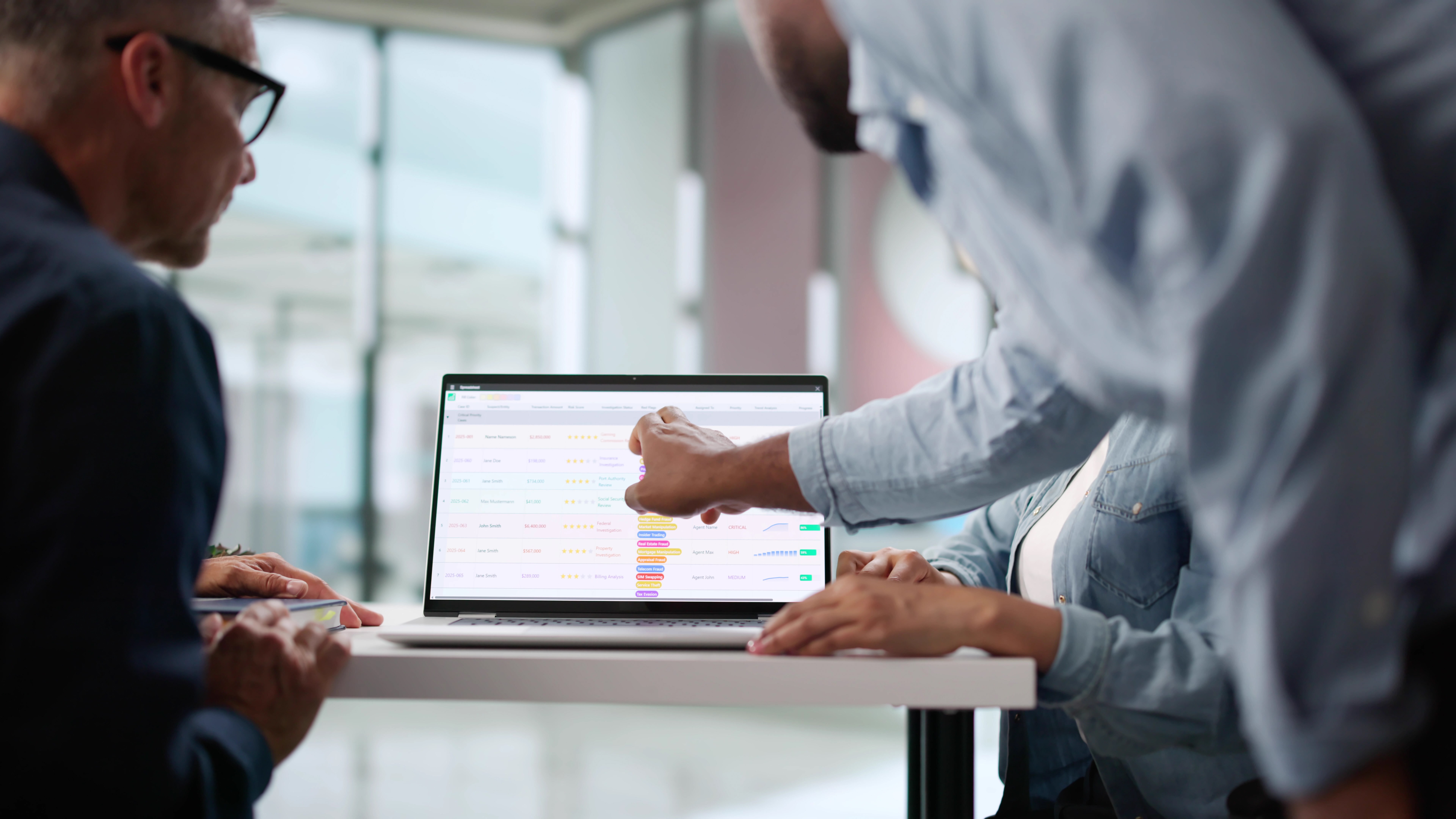 The Diverse Team Analyzes Data For Business Reports