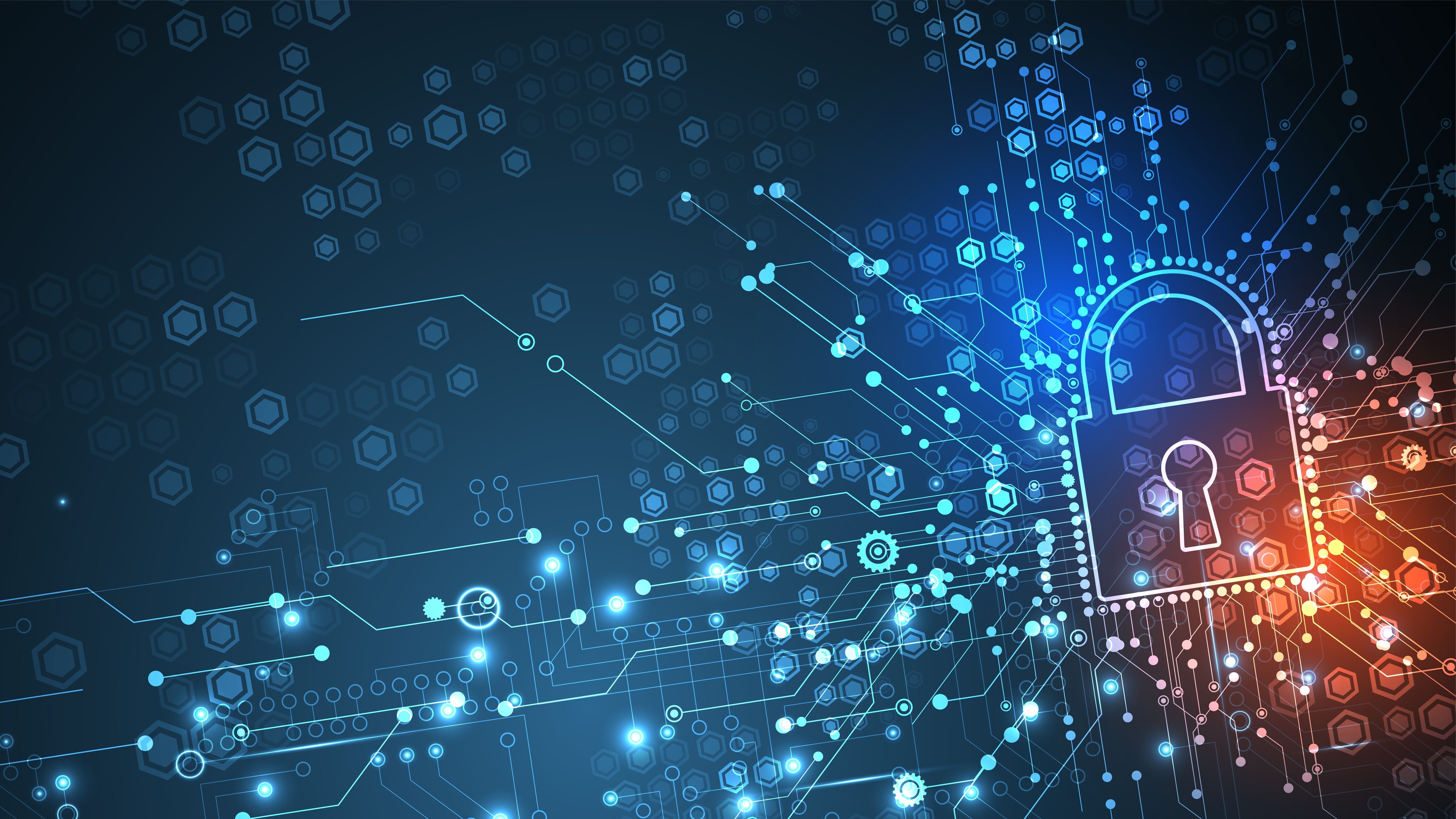 Cybersecurity and information or network protection. Future technology web services for business and internet project