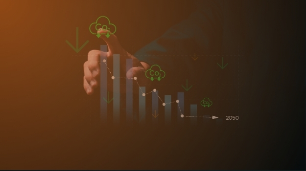 Ideas for reducing carbon emissions Businessman showing carbon tax collection graph and environmental conservation, green business, sustainable environmental development.