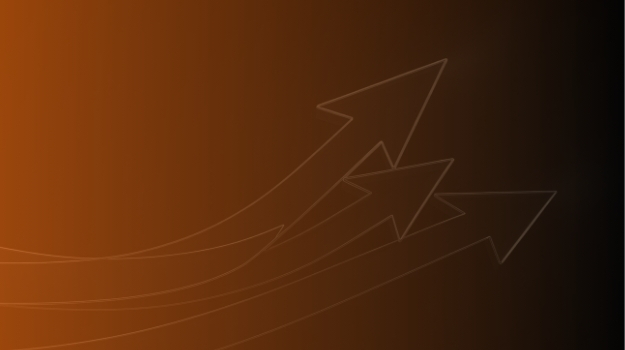 Vibrant neon arrows depicting a strong upward trend, symbolizing continuous progress, strategic business growth, and future success through digital innovation